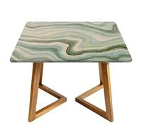 Highdi Mantel Cuadrado Impermeable, Mantel de Tela Oxford Antimanchas Protector Mesa con Borde Elástico, Estampado de Mármol Cubre Encimera para Cocina, Comedor (Patrón A1,170x170cm)