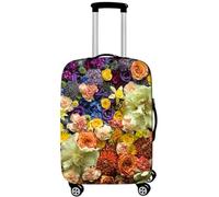 Highdi Patrón de Flor Rosa Funda para Maletas, Funda Maleta 18-32 Pulgadas, Anti-Polvo Cubierta de Equipaje, Lavable Anti-Rasguños Funda Protectora Maletas (Vistoso,XL)