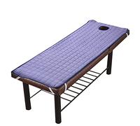 Highdi Sábana de Belleza, Algodón Acolchado Sábana de Masaje Suave, Reutilizable, Ropa de SPA, Ropa de Cama de Masaje, Sábanas de Mesa para Sofás, Sábanas con Agujero (Púrpura Ahumado,185 * 70cm)