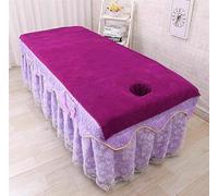 Highdi Sábana de Masaje para SPA Massage Sábana con Agujero De Resto De La Cara Cubierta De La Cama De La Belleza,para Salón Tratamientos de Belleza y Masajes (100 * 200cm,Fucsia)