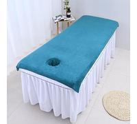Highdi Sábana de Masaje para SPA Massage Sábana con Agujero De Resto De La Cara Cubierta De La Cama De La Belleza,para Tratamientos de Belleza (80x190cm,Cielo azul)