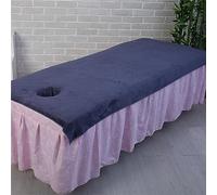 Highdi Sábanas para Masaje en Salón de Belleza con Agujero, Suave Elástica Sábana de Masaje Reutilizable para Camilla de SPA, Funda para Cama (100 * 200cm,Gris)