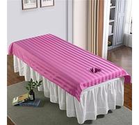 Highdi Sábanas para Masaje en Salón de Belleza con Agujero, Suave Elástica Sábana de Masaje Reutilizable para Camilla de SPA, Salón de Belleza,Funda para Cama (115x200cm,Rosa Oscuro)