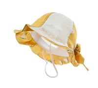 Highdi Sombrero de Sol para Niños,Sombrero Pescador Verano Unisexo Niño Niña Gorra de Sol con Correa de Barbilla Ajustable Melocotón Colorido,Bebé Sombrero de Playa UPF 50+ (one size 50cm,Amarillo B)