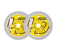 HIGHDRIL Disco Diamante para Porcelánico 75mm - 2piezas Discos Corte para Cerámica Porcelánico Mármol Granito Piedra Artificial
