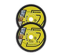 HIGHDRIL Hoja de sierra circular HSS - 2 discos de corte de 75 mm 72T 10 mm para madera, cobre, aluminio, plástico y metal blando