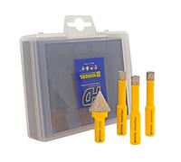 HIGHDRIL Juego de 4 Brocas para Taladro de Diamante (8/8/8 mm+20 mm) Sierra Perforadora de Diamante para Cerámica, Porcelana, Azulejos, Granito, Mármol, Ladrillo, Dekton con Vástago Triangular