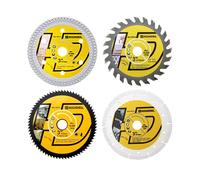 HIGHDRIL Juego de 4 hojas de sierra circular de 75 mm, disco de corte de diamante/HSS/TCT para amoladora angular, metal, cobre, aluminio, azulejos, mármol, granito, plástico, madera