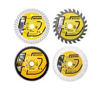 HIGHDRIL Juego de 4 hojas de sierra circular de 75 mm, disco de corte de diamante/HSS/TCT para amoladora angular, metal, cobre, aluminio, granito, azulejos, plástico, madera