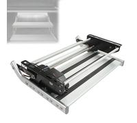 Highgth - Escalón plegable con luz LED manual eléctrico para caravana y cámper, accesorios y práctico escalón