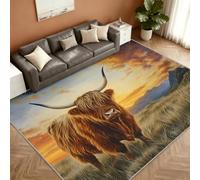 Highland Cattle Alfombra 120x180cm, Cattle Alfombras for Living Room