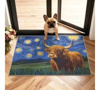 Highland Cattle Alfombra 60x90cm, Abstract Starry Sky Alfombras for Bedroom