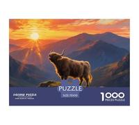 Highland Cattle Puzzle Imposible,desafío para Adultos Juego Educativo 1000 Piezas Obra De Arte De Juego De para Adultos Y Niños A Partir De 12 Años 70x50cm/1000pcs