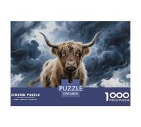 Highland Cattle Puzzles Imposible,desafío for Adults Juego Educativo 1000 Piezas Obra De Arte De Juego De para Adultos Y Niños A Partir De 12 Años 38x26cm/1000pcs