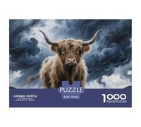 Highland Cattle Rompecabezas Imposible,desafío for Adults Juego Educativo 1000 Piezas Obra De Arte De Juego De para Adultos Y Niños A Partir De 12 Años 70x50cm/1000pcs