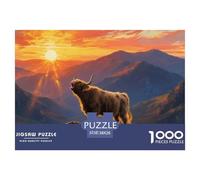 Highland Cattle Rompecabezas Imposible,desafío para Adultos Juego Educativo 1000 Piezas Obra De Arte De Juego De para Adultos Y Niños A Partir De 12 Años 38x26cm/1000pcs