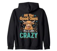 Highland Cow All Good Ones Crazy Funny Dichos Sudadera con Capucha