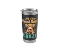 Highland Cow All Good Ones Crazy Funny Dichos Vaso térmico de acero inoxidable de doble pared
