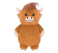 Highland Cow - Almohadilla térmica para microondas para vientre, cuello y hombros, peluches calentados con calor húmedo, funda de felpa extraíble, relleno natural sin perfume, adorable regalo sorpresa