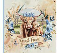 Highland Cow Baby Shower Guest Book for Boys: Includes Gift Tracker & Photo Album for a Treasured Party Keepsake