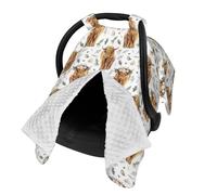 Highland Cow Baby Stuff - Funda de asiento de coche con estampado de vaca para bebé, funda de lactancia para recién nacido, asiento de coche, guardería, decoración de mamá, fundas de lactancia