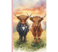 Highland Cow Bride and Groom Journal: A lined 6x9 notebook bridal shower, wedding gift for coo lovers