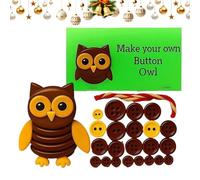 Highland Cow Button Ornament Kit - Fun Christmas Craft Buttons for Holiday Decor, Seasonal Diys With Cute Design, Party Supplies for Bedroom, Office, Window, Door, Shops, Wreaths, 1.57x1.97 Inches