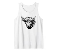 Highland Cow Cattle Hairy Scottish Cow Camiseta sin Mangas