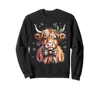 Highland Cow Christmas Jumper Idea Hombres Xmas Highland Cow Sudadera