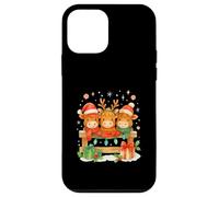 Highland Cow Christmas Trio Cute Holiday Watercolor Carcasa para iPhone 12 Mini