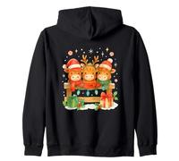 Highland Cow Christmas Trio Cute Holiday Watercolor Sudadera con Capucha