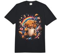 Highland Cow Coffee Lover Kawaii Lindo Ternero Comfort Colors Adult Heavyweight T-Shirt