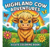 Highland Cow Coloring Book: 50 Beautiful and Cute Scottish Cows Coloring Pages: Relaxing & Bold Illustrations for Adults and Kids