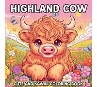 Highland Cow Coloring Book: 50 Cute and Kawaii Coloring Pages of Beautiful Scottish Cows For Adults and Teens
