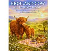 HIGHLAND COW COLORING BOOK: A Relaxing Scottish Countryside Escape - 51 Immersive Nature Scenes