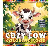 Highland Cow Coloring Book Gift for Adults Kids Boys Girls Teens 50 Pages Single Sided Cozy Cow Coloring Book for Children Simple Bold and Easy Kawaii ... Cute Highland Cow Relaxation Coloring Book