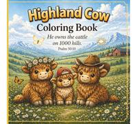 Highland Cow Coloring Book: He Owns The Cattle On A 1000 Hills