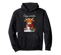 Highland Cow Cozy Winter Navidad Sudadera con Capucha