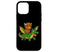 Highland Cow Dragon Riding Zoo Day Animal Lover Niños Niñas Carcasa para iPhone 12 mini