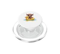 Highland Cow Duck - Flotador de Piscina para natación de Verano PopSockets PopGrip para MagSafe