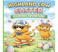 Highland Cow Easter Coloring Book
