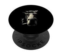 Highland Cow Face Primer Plano rústico Granja PopSockets PopGrip Adhesivo