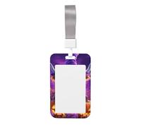 Highland Cow - Funda para tarjetas de identificación de Halloween deslizante, plástico duro, protector de etiqueta de nombre para enfermeras y oficina