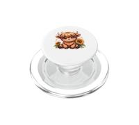 Highland Cow Girasol Lindo Rústico Animal de Granja PopSockets PopGrip para MagSafe