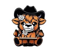 Highland Cow Glasses Holder | Cute Cattle Show Stand | Wooden Eye Holder Statues For Desktop Display; Hairy Heifer Animal Figurine, Bedside Nightstand Sunglasses Rack, Office Desk Decor