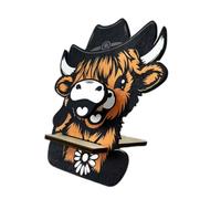 Highland Cow Glasses Stand - Cow Eye Glasses Holder,Cute Highland Cattle Spectacle Holder Stand - Wooden Eyeglass Holder Display Stand Cute Animal Glasses Holder Display for Desktop Home Decor