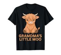 Highland Cow Grandma'S Little MOO Scottish Cowgirl Fun Camiseta
