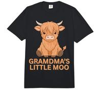 Highland Cow Grandma'S Little MOO Scottish Cowgirl Fun Comfort Colors Adult Heavyweight T-Shirt