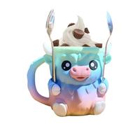 Highland Cow Ice Cream Holder, Reusable Insulated Pint Container Cover, Cute Portable Cooler Wrap, Brown Cow Print Design for Home Kitchen Picnic Party Travel Use, 1 Piece