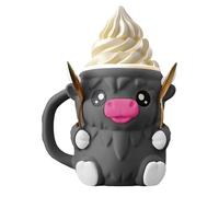 Highland Cow Ice Pint Holder | 3D Printing Ice Cream Pint Holder Containers With Antifreeze Handle And Spoon,Leak Proof Beer Can Cup Home Decor For Freezer Soda Camping Trip Movie Nights Picnic Summer